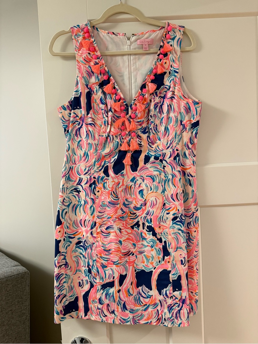 Lilly Pulitzer Sleeveless V-Neck Dress in Pink, Navy, Coral